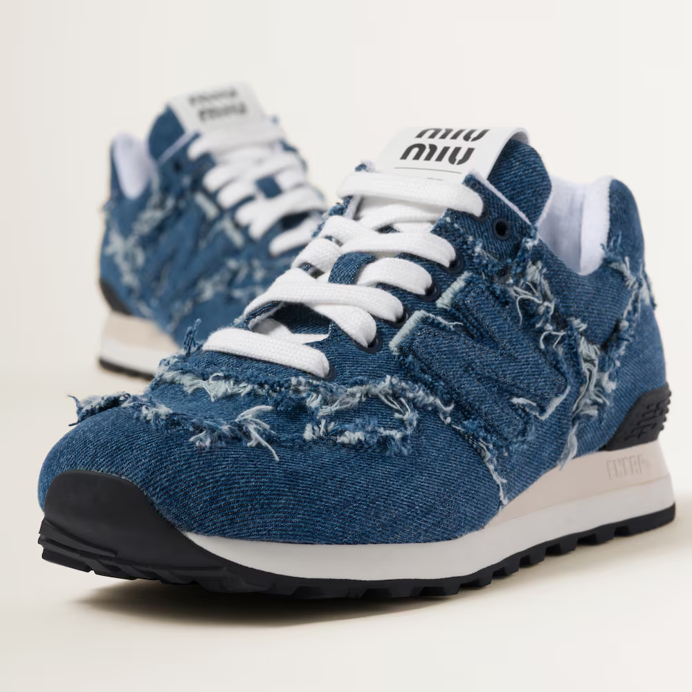 New Balance 574 x Miu Miu denim sneakers