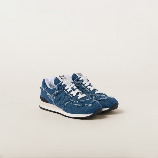 New Balance 574 x Miu Miu denim sneakers