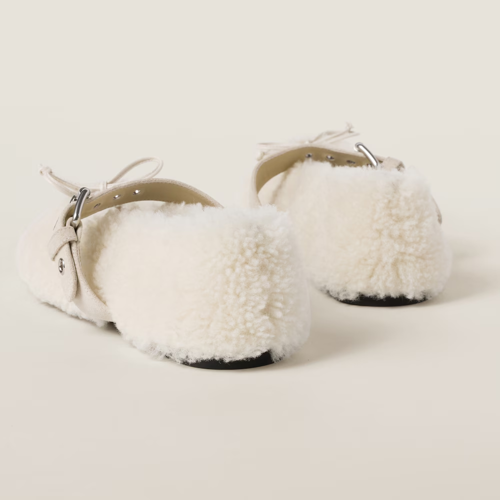 Shearling ballerinas