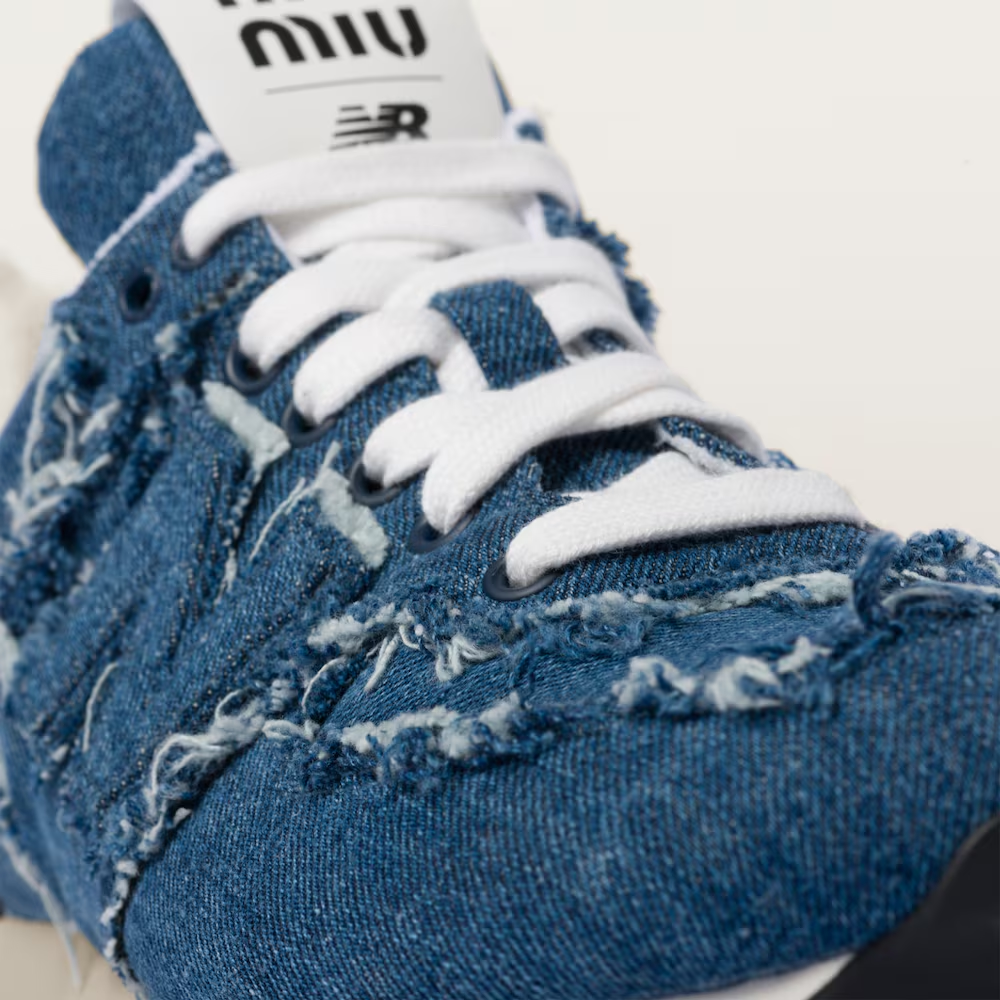 New Balance 574 x Miu Miu denim sneakers