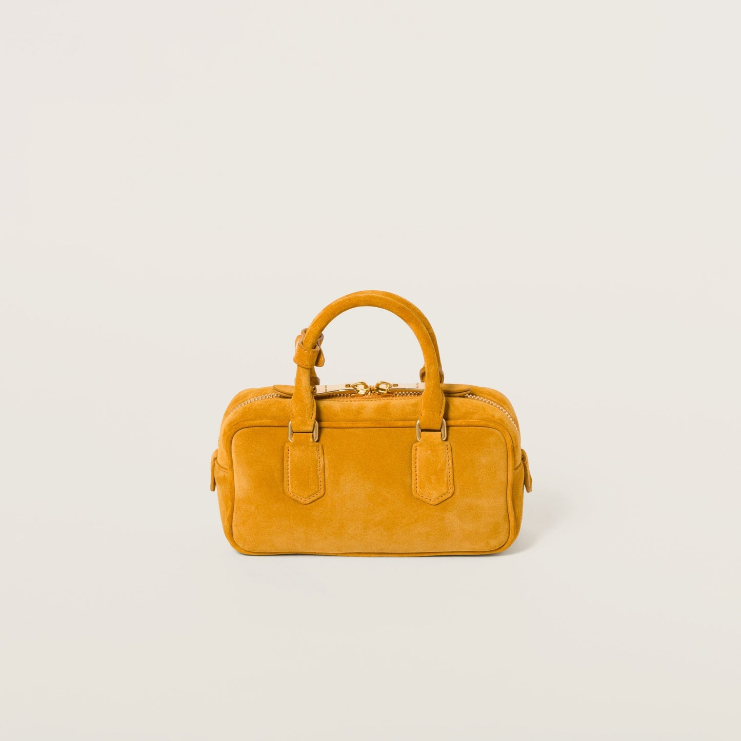 Arcadie padded suede top-handle bag