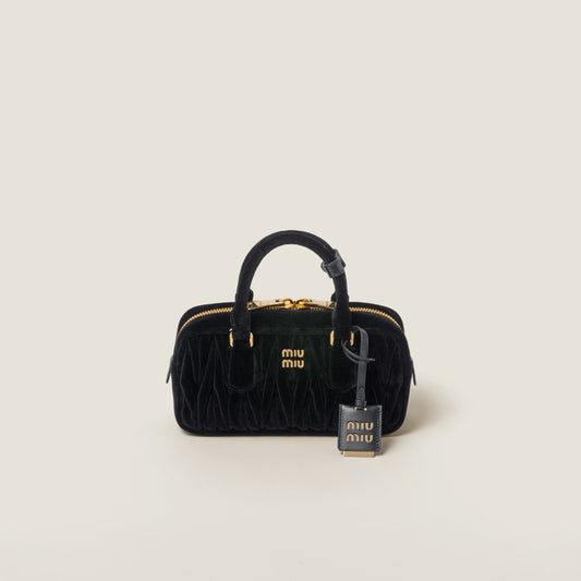 Arcadie Matelassé velvet bag