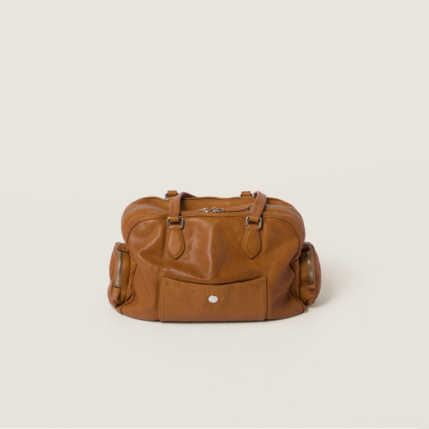 Nappa leather top-handle bag