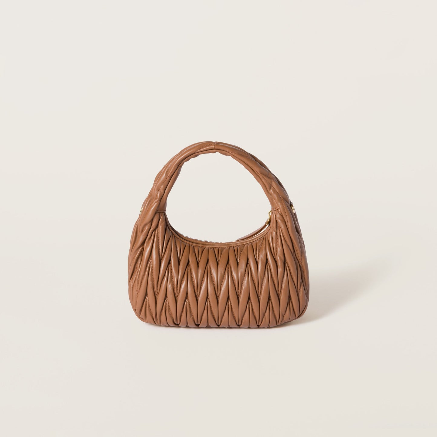 Wander matelassé nappa leather hobo bag