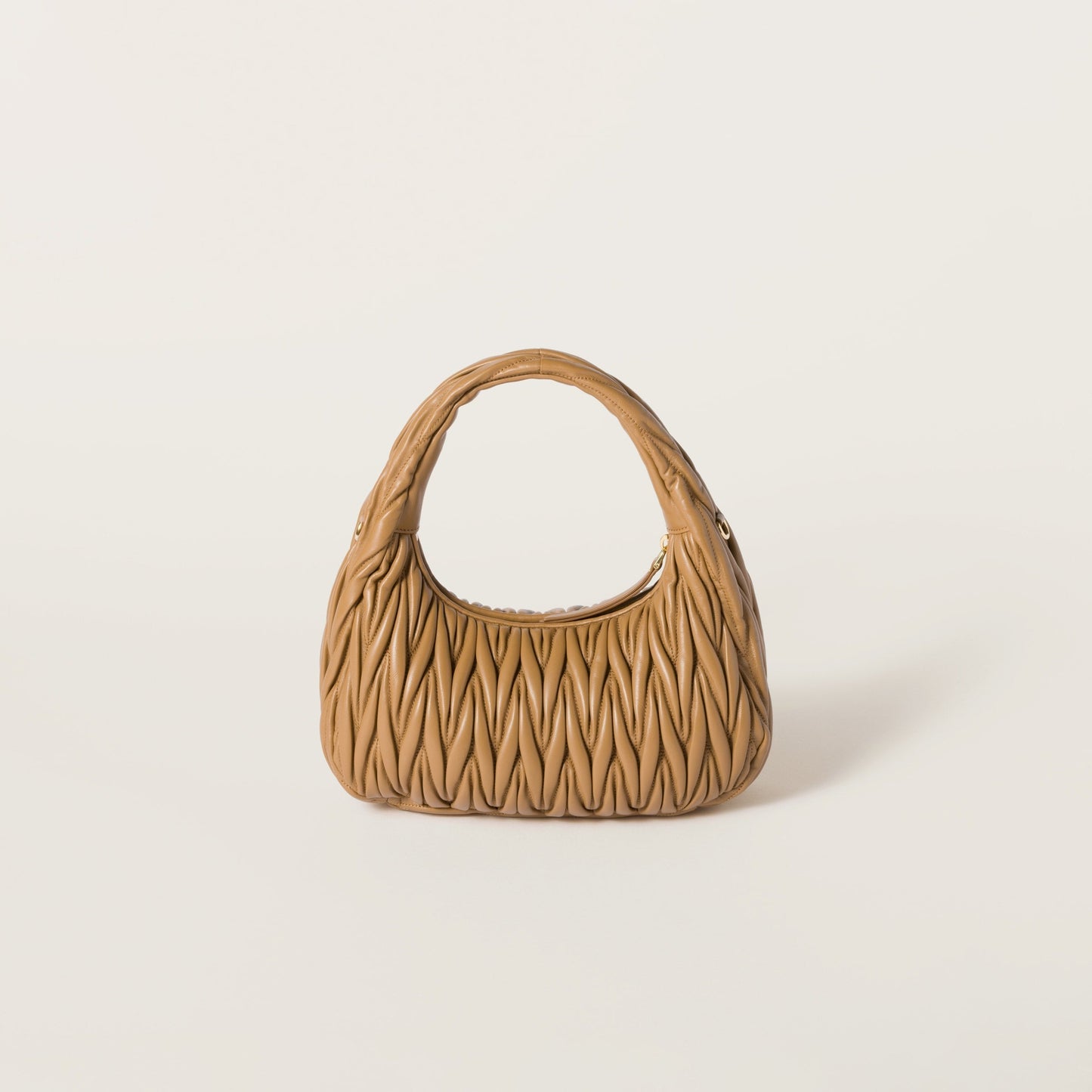 Wander matelassé nappa leather hobo bag