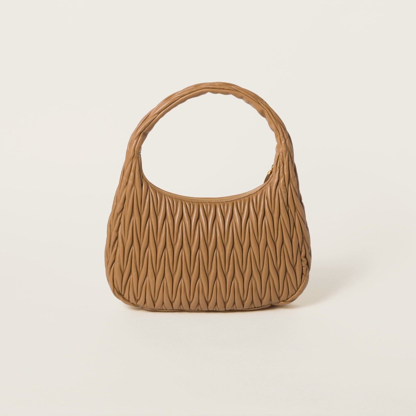 Wander matelassé nappa leather hobo bag