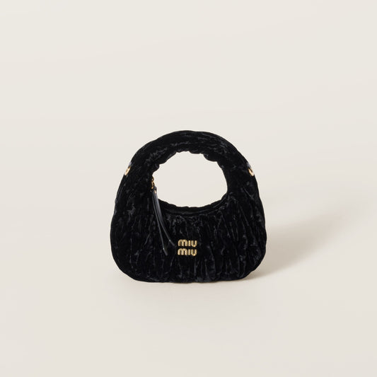 Wander velvet hobo mini bag