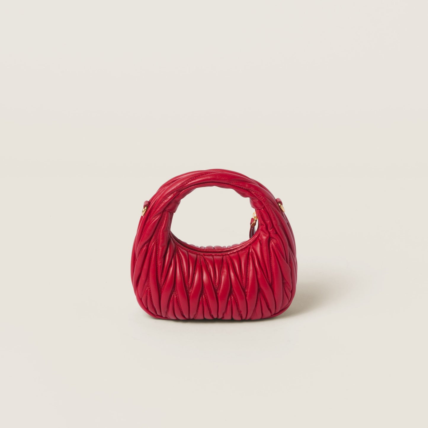 Wander matelassé nappa leather hobo mini-bag