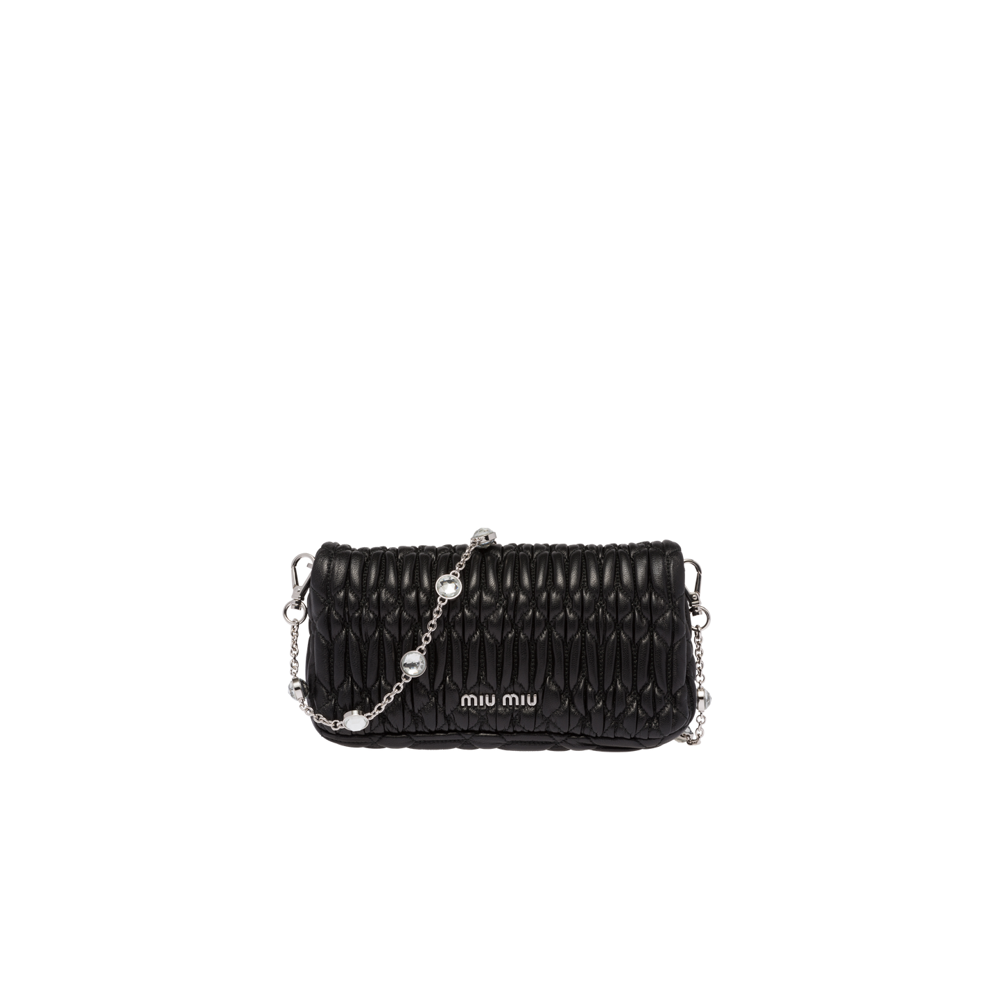 Miu Crystal nappa leather and crystal mini-bag