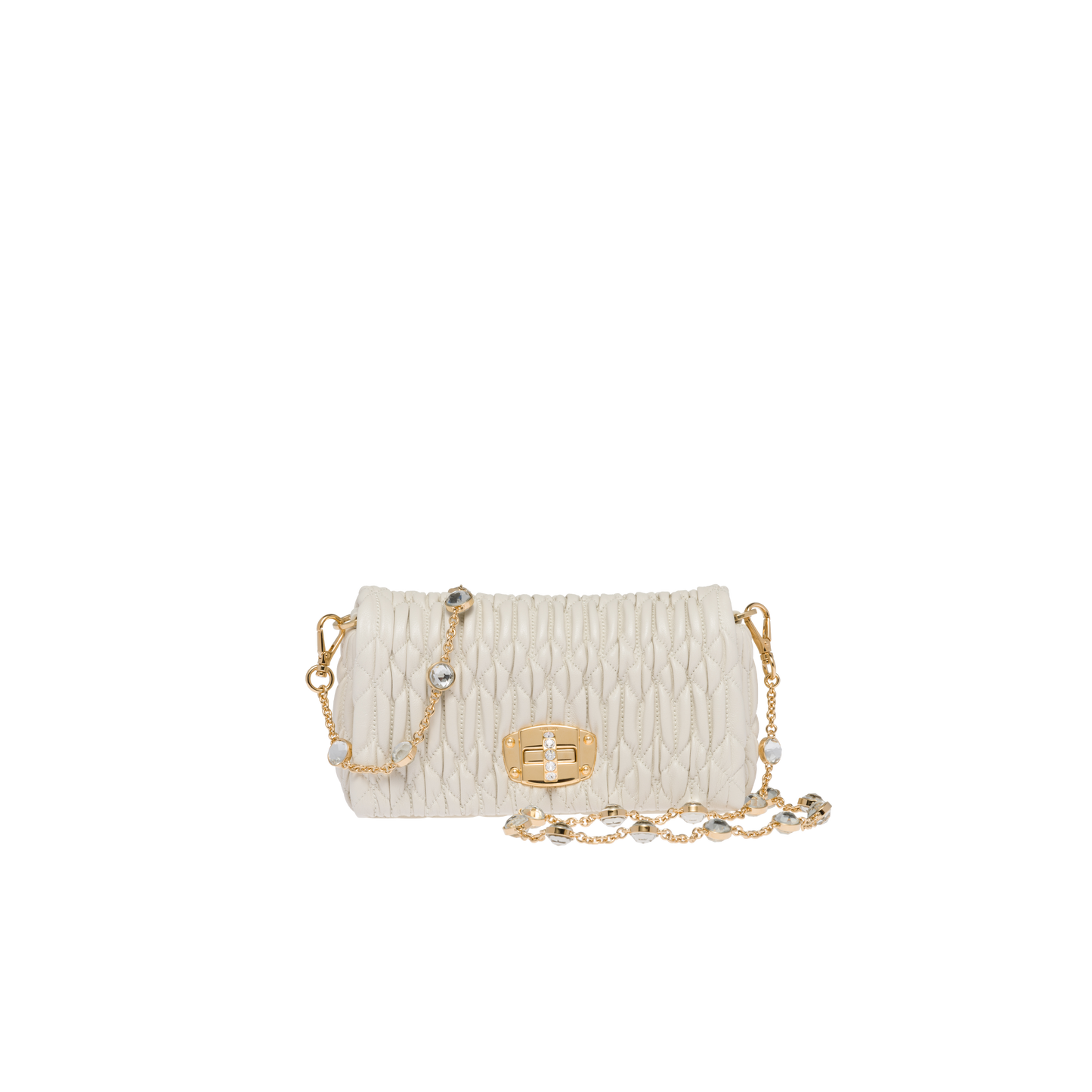 Miu Crystal nappa leather and crystal mini-bag