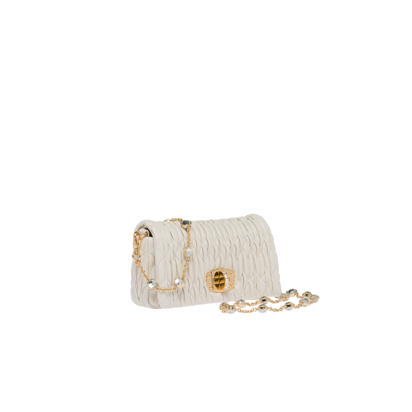 Miu Crystal nappa leather and crystal mini-bag