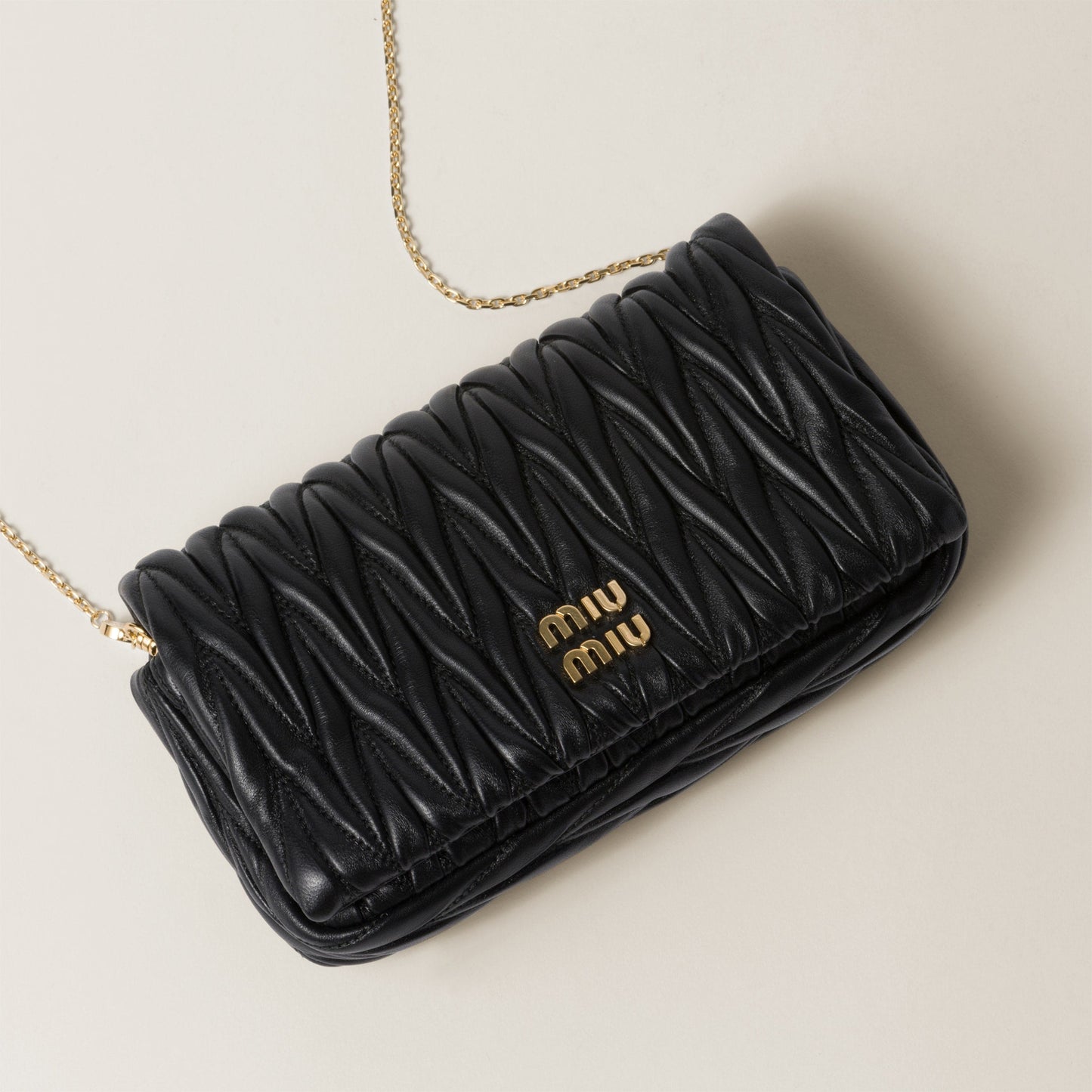 Matelassé nappa leather mini-bag