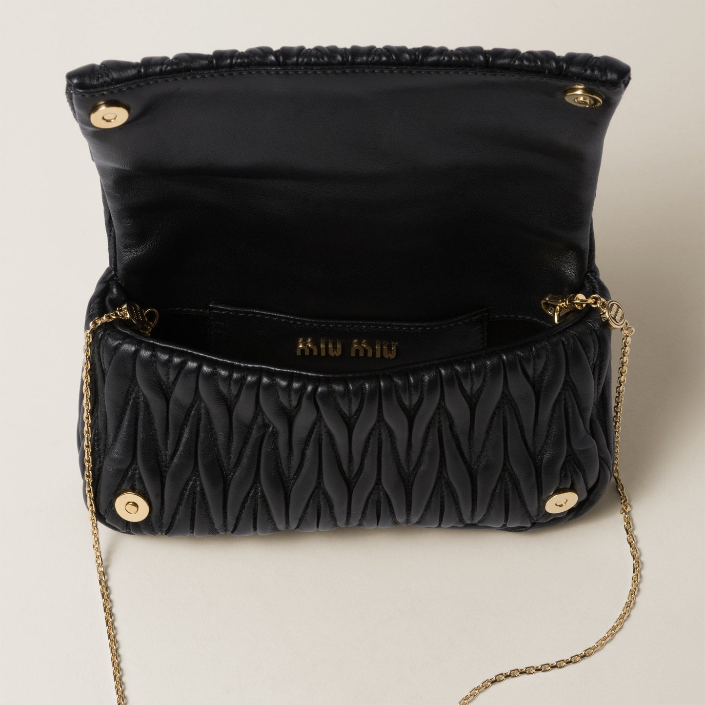 Matelassé nappa leather mini-bag