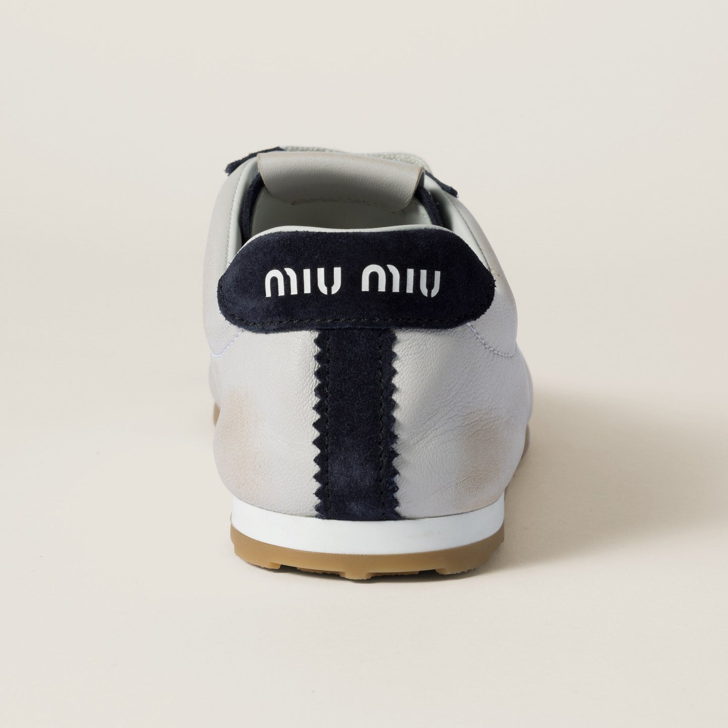 Plume nappa leather and suede sneakers