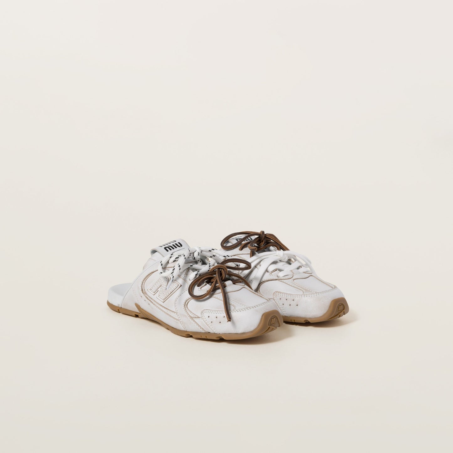 New Balance X Miu Miu 530 SL deco calf leather mules