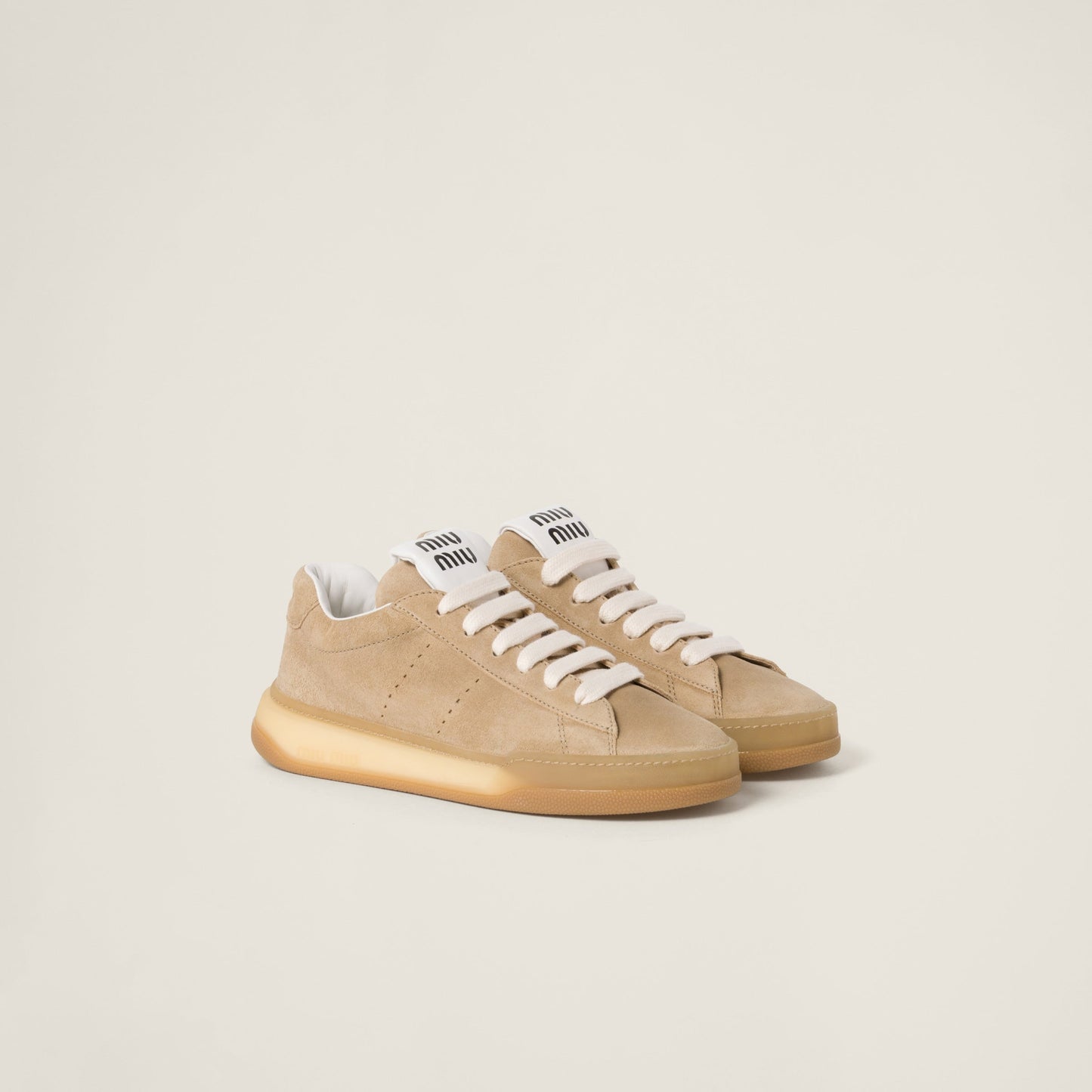 Bleached suede sneakers