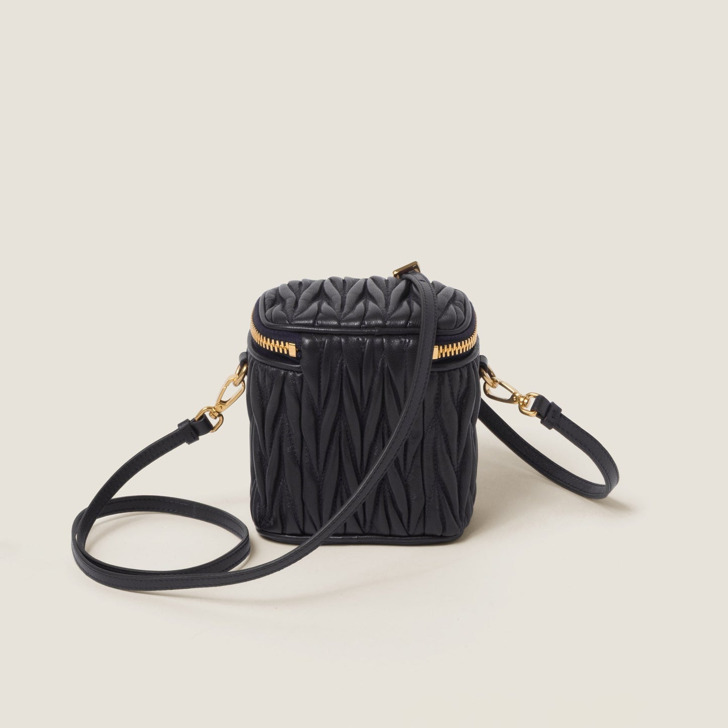 Matelassé nappa leather micro bag