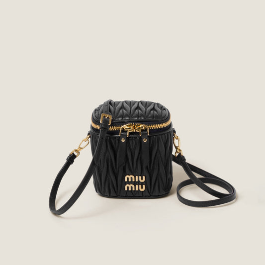 Matelassé nappa leather micro bag