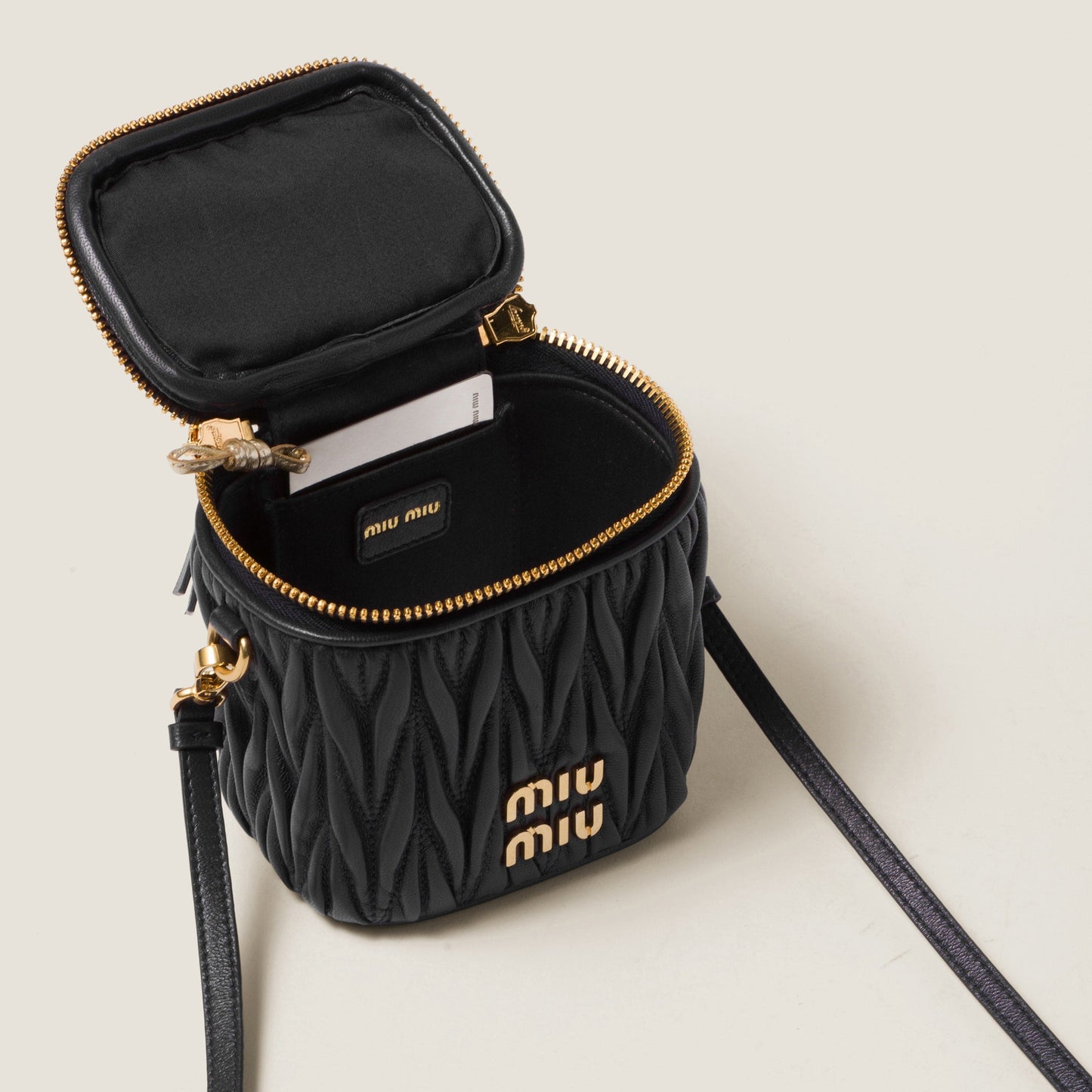 Matelassé nappa leather micro bag