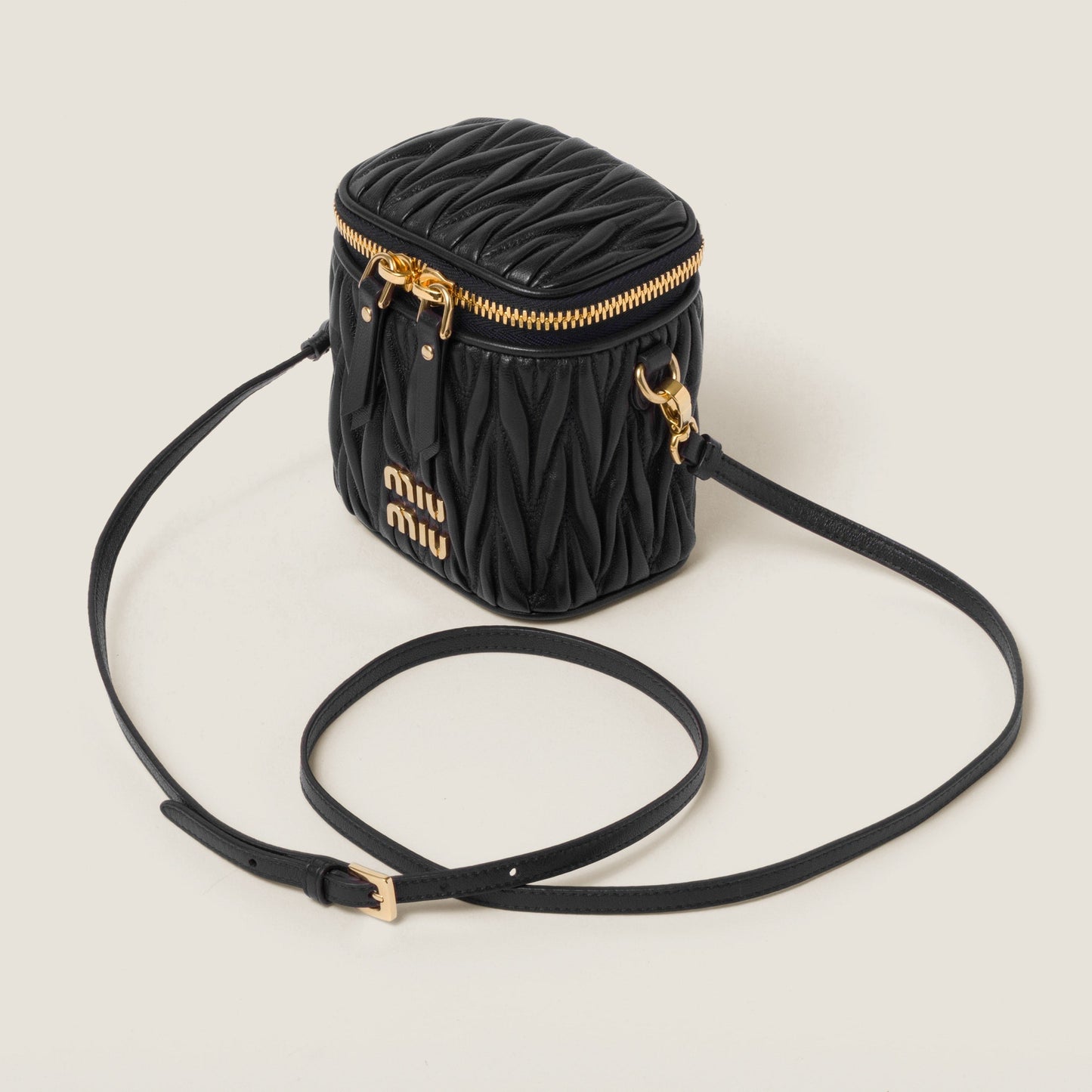 Matelassé nappa leather micro bag